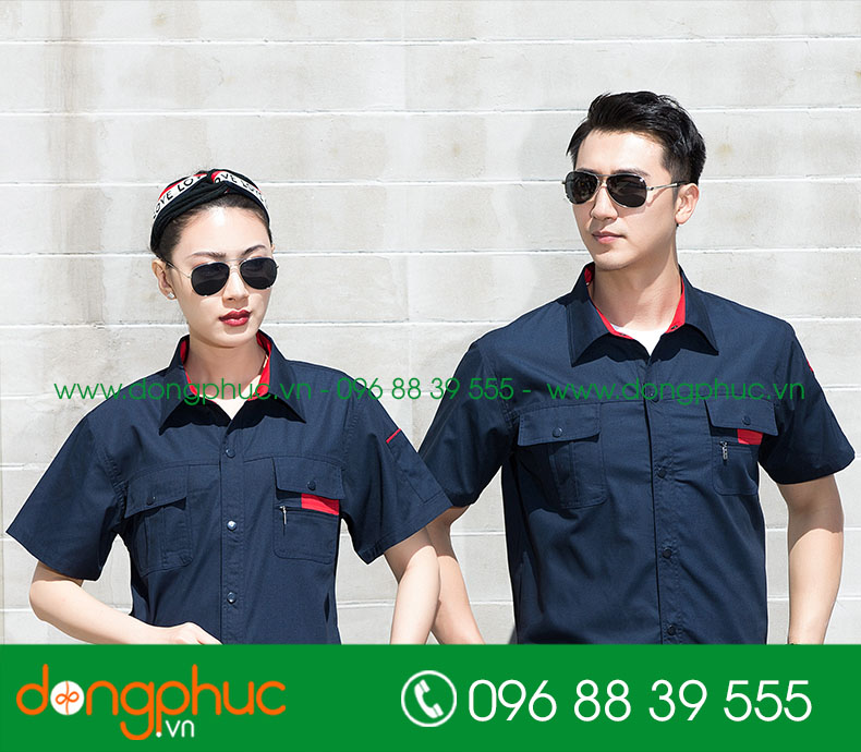 Mẫu bảo hộ màu tím than cộc tay